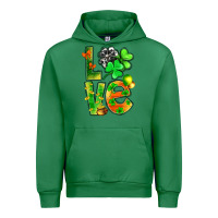 Emerald st.patrick love with clover Urban Hoodie - NancyCooperArtShop