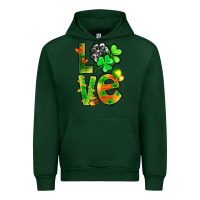 Foreset Green st.patrick love with clover Urban Hoodie - NancyCooperArtShop