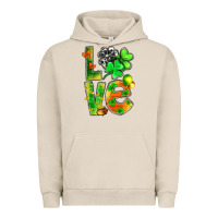 Pigment French Oak st.patrick love with clover Urban Hoodie - NancyCooperArtShop