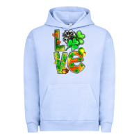 Pigment Grape Ice st.patrick love with clover Urban Hoodie - NancyCooperArtShop
