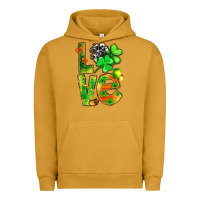 Pigment Peanut Butter st.patrick love with clover Urban Hoodie - NancyCooperArtShop