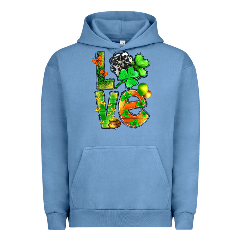 St.patrick Love With Clover Urban Hoodie by NancyCooperArtShop | Teevron