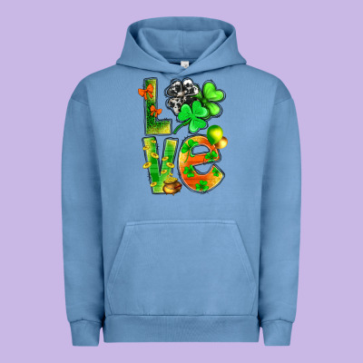 St.patrick Love With Clover Urban Hoodie Designed By Nancycooperartshop