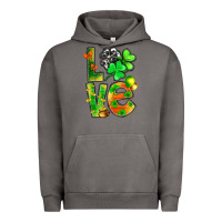 Pigment Tornado st.patrick love with clover Urban Hoodie - NancyCooperArtShop