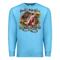 Ocean Blue shouldve come with a warning boots  cowboy Premium Sweatshirt - NancyCooperArtShop