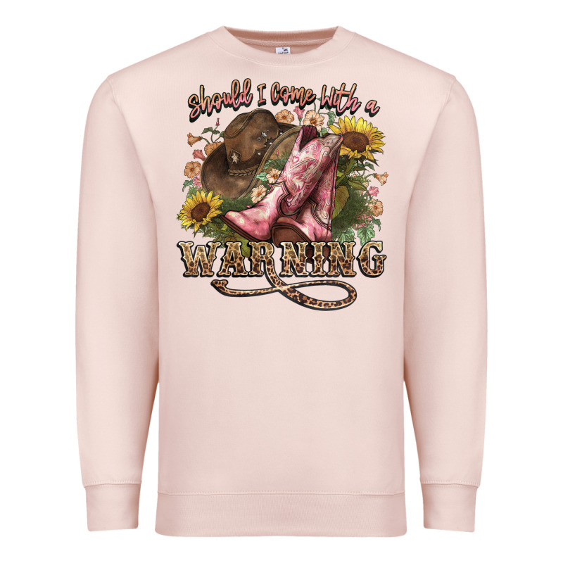 Shouldve Come With A Warning Boots  Cowboy Premium Sweatshirt by NancyCooperArtShop | Teevron