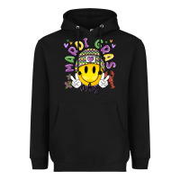 Black mardi gras vibes Heavyweight Hoodie - MaliasSmallBusiness