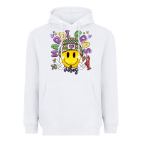 White mardi gras vibes Heavyweight Hoodie - MaliasSmallBusiness