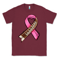 Burgundy breast cancer sport ribbons Classic Tee - AdoDesignShop