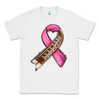 White breast cancer sport ribbons Classic Tee - AdoDesignShop