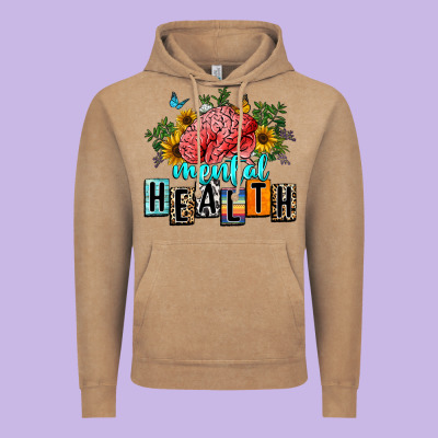 Mental Health Vintage Hoodie Designed By Texasbilliewilder