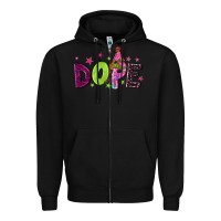 Black dope with afro black woman Zipper Hoodie - NancyCooperArtShop