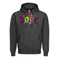 Charcoal Heather dope with afro black woman Zipper Hoodie - NancyCooperArtShop
