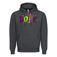 Smoke dope with afro black woman Zipper Hoodie - NancyCooperArtShop
