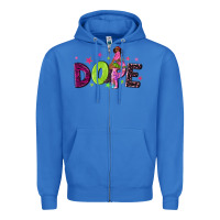 True Royal dope with afro black woman Zipper Hoodie - NancyCooperArtShop