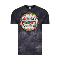 Cloud Black christmas santas favorite secretary    light Vintage Tee - AdoDesignShop