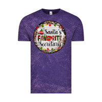 Cloud Purple christmas santas favorite secretary    light Vintage Tee - AdoDesignShop