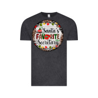 Vintage Black christmas santas favorite secretary    light Vintage Tee - AdoDesignShop