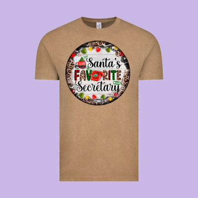 Christmas Santas Favorite Secretary    Light Vintage Tee Designed By Adodesignshop