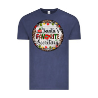 Vintage Denim christmas santas favorite secretary    light Vintage Tee - AdoDesignShop