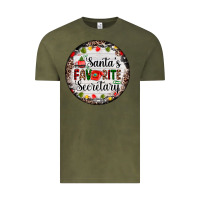 Vintage Olive christmas santas favorite secretary    light Vintage Tee - AdoDesignShop