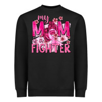 Black My Mom Is a Fighter with Ribbon Heavyweight Sweatshirt - texasbilliewilder