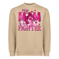 Mushroom My Mom Is a Fighter with Ribbon Heavyweight Sweatshirt - texasbilliewilder