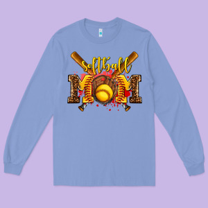 Softball Mom Long Sleeve Tee Designed By Adodesignshop