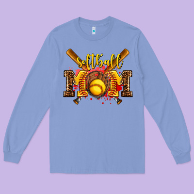 Softball Mom Long Sleeve Tee Designed By Adodesignshop
