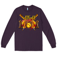 Plum softball mom Long Sleeve Tee - AdoDesignShop