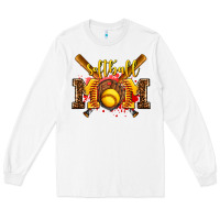 White softball mom Long Sleeve Tee - AdoDesignShop