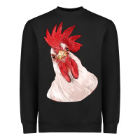 Black silly chicken head Heavyweight Sweatshirt - RanaPortraitStore