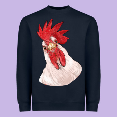 Silly Chicken Head Heavyweight Sweatshirt Designed By Ranaportraitstore