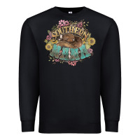 Black southern nana western flowers Premium Sweatshirt - NancyCooperArtShop