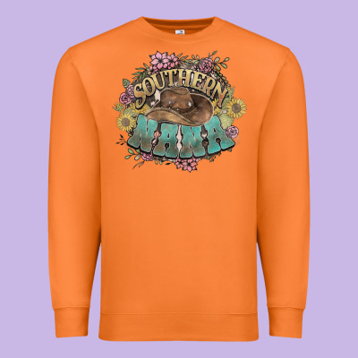 Southern Nana Western Flowers Premium Sweatshirt Designed By Nancycooperartshop