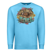 Ocean Blue southern nana western flowers Premium Sweatshirt - NancyCooperArtShop
