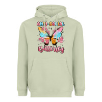 Matcha anti social butterfly Heavyweight Hoodie - MaliasSmallBusiness