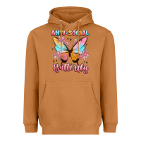 Meerkat anti social butterfly Heavyweight Hoodie - MaliasSmallBusiness