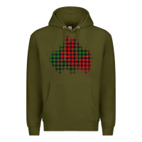 Army Green christmas glitter patch Premium Hoodie - AdoDesignShop
