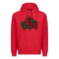 Red christmas glitter patch Premium Hoodie - AdoDesignShop