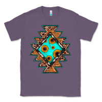 Lavender aztec leopard turquoise sunflower Classic Tee - JahusDesignShop