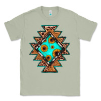 Matcha aztec leopard turquoise sunflower Classic Tee - JahusDesignShop