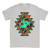 Moon Dust aztec leopard turquoise sunflower Classic Tee - JahusDesignShop
