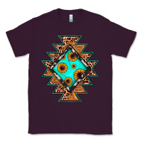Plum aztec leopard turquoise sunflower Classic Tee - JahusDesignShop
