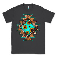 Smoke aztec leopard turquoise sunflower Classic Tee - JahusDesignShop