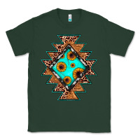 Sports Green aztec leopard turquoise sunflower Classic Tee - JahusDesignShop