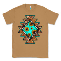 Toasted Coconut aztec leopard turquoise sunflower Classic Tee - JahusDesignShop