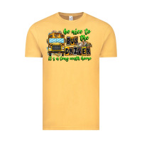 Vintage Mustard Be Nice To The Bus Driver It's A Long Walk Home Vintage Tee - CowhideDigitalArt
