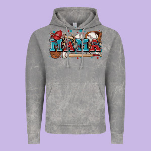 Mama Baseball Vintage Hoodie Designed By Zillion Design Studio