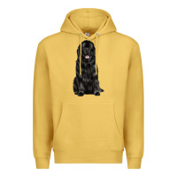 Antique Gold newfoundland dog Premium Hoodie - LillyAllenDesigns